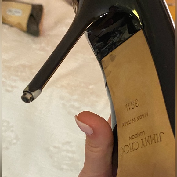 Jimmy Choo ‘Love 100’ Patent Leather Pointed Toe Pumps, Black | EU 39.5 - Picture 13 of 13
